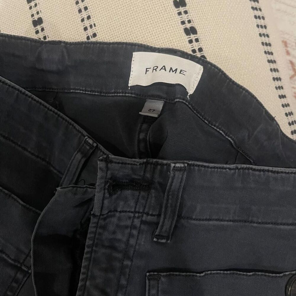 Frame Women's Black and Navy Jeans - Picture 3 of 3